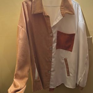 Color Block Button Up